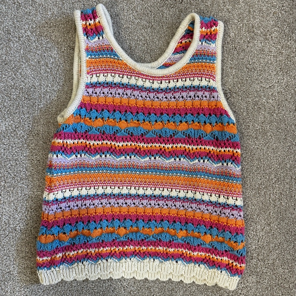 Zara Girls Colorful Knit Tank Top